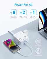 Anker 341 USB Power Strip - side view | Silarius