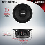 XL 10' Mid-Bass Loudspeaker 500 Watts Rms 4-Ohm - detail view | Silarius