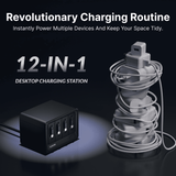 Gitryin Desktop Charging Station 12-in-1 (40W Combo) - side view | Silarius
