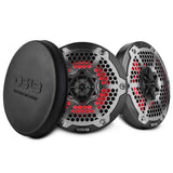 6.5' Marine 2-Way Hybrid Speaker with RGB LED, Compression Driver and Neodymium Magnet | 250W RMS ... - front view | Silarius