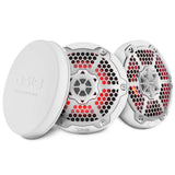6.5' Marine 2-Way Hybrid Speaker with RGB LED, Compression Driver and Neodymium Magnet | 250W RMS ... - front view | Silarius