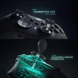 MODDEDZONE BLUE NEBULA XBOX ELITE SERIES 2 CUSTOM MODDED CONTROLLER - detail view | Silarius