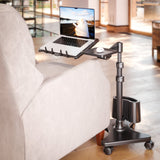 LEVO G2 Deluxe Rolling Laptop Stand WITH Mouse Tray 33801 - front view | Silarius