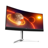 34' Curved Monitor - front view | Silarius