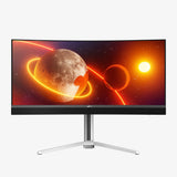 34' Curved Monitor - side view | Silarius