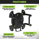 HIDEit Mini4 | Apple Mac Mini M4 Wall Mount - detail view | Silarius