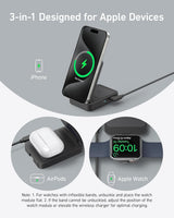 Anker MagGo Wireless Charging Station (Foldable 3-in-1) - detail view | Silarius