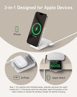 Anker MagGo Wireless Charging Station (Foldable 3-in-1) - detail view | Silarius