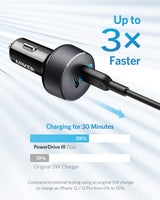 Anker PowerDrive III Duo USB-C Car Charger - side view | Silarius