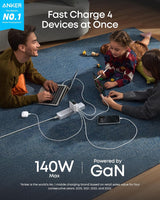 Anker Charger (140W, 4-Port, PD 3.1) - detail view | Silarius