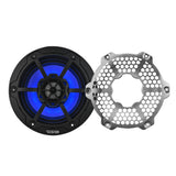 6.5" Marine 2-Way Hybrid Speaker with RGB LED, Compression Driver and Neodymium Magnet | 250W RMS 4-Ohm - side view | Silarius