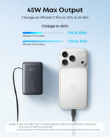 Anker Nano Power Bank (10K, 45W, Built-In Retractable USB-C Cable) - detail view | Silarius