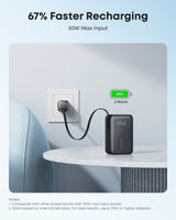 Anker Nano Power Bank (10K, 45W, Built-In Retractable USB-C Cable) - detail view | Silarius