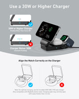 Anker MagGo Wireless Charging Station (Foldable 3-in-1) - detail view | Silarius