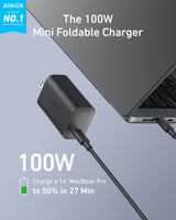 Anker Nano Charger (100W) with USB-C Cable - detail view | Silarius