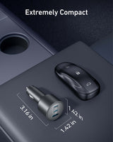 Anker Nano Car Charger (167.5W, 3 Ports) - detail view | Silarius