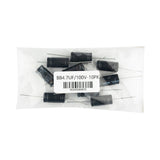 DS18 BB4.7UF/100V-10PK 4.7uF 100V Non-Polarized Bass Blocking Capacitor - front view | Silarius
