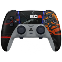 MODDEDZONE BlackZone PS5 DualSense Edge Custom Modded Wireless Controller - front view | Silarius