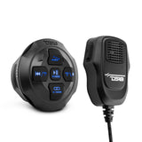 Marine And Powersports Waterproof Bluetooth Audio Receiver With Controls and Microphone - front view | Silarius