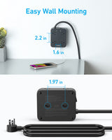 Anker 341 USB Power Strip - detail view | Silarius