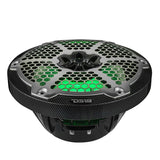 NXL 8' 2-Way Coaxial Marine Speaker With LED RGB Lights 125 Watts Rms 4-Ohm - Black Carbon Fiber - detail view | Silarius