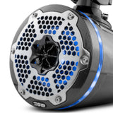 NXL 6.5' Neodymium Marine and Powersports Towers with Built-in Passive Radiator, 1' Driver and LED ... - side view | Silarius