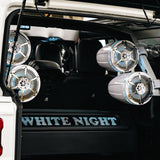 NXL 8" Marine and Powersports Towers LED RGB Lights 125 Watts Rms - Black Carbon Fiber - detail view | Silarius