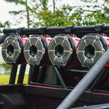 NXL 6.5' Marine and Powersports Towers LED RGB Lights 100 Watts Rms - Black Carbon Fiber - rear view | Silarius