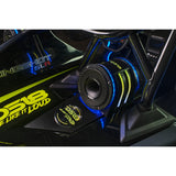 Polaris Slingshot Headrest Empty Enclosure With Digital LED Lights fits 4 x 6.5' Speakers | 2015 - ... - side view | Silarius