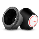 6.5' Universal Flat Mount Kick Panel Speaker Pod - Jet Skis, Jeeps, Motorcycles - RGB LED Lights - detail view | Silarius