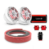 6.5' Loaded Flat Mount Speaker Pods with Amplifier, Installation Kit and RGB LED Lights, Package ... - detail view | Silarius