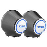 6.5' Universal Flat Mount Kick Panel Speaker Pod - Jet Skis, Jeeps, Motorcycles - RGB LED Lights - detail view | Silarius