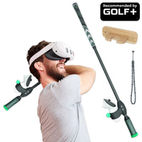 DriVR Elite - Adjustable VR Weighted Golf Club Handle Accessory - Compatible with Quest 2, 3/3s, a... - front view | Silarius