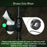 DriVR Elite - Adjustable VR Weighted Golf Club Handle Accessory - Compatible with Quest 2, 3/3s, ... - detail view | Silarius