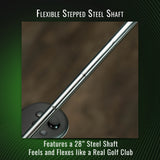 DriVR Elite Chrome - Stepped Steel Weighted Golf Club - Compatible with Quest 2, 3/3s, and Pro - detail view | Silarius