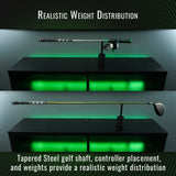 DriVR Elite Chrome - Stepped Steel Weighted Golf Club - Compatible with Quest 2, 3/3s, and Pro - rear view | Silarius