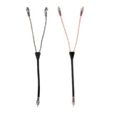 Level 3 RCA 100% Copper OFC Y Connector 2 FEMALE to 1 MALE - BLACK / RED Kit - front view | Silarius