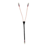 Level 3 RCA 100% Copper OFC Y Connector 2 FEMALE to 1 MALE - BLACK - RED - side view | Silarius
