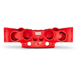 Jeep JK/JKU Overhead Bar System Fits 4 X 8' Speakers, 4 X Tweeters and 2 X Drivers -Red - front view | Silarius