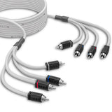 RCA Marine Grade Tinned 100% Copper OFC 25 Feet / 4 Channel - WHITE - front view | Silarius