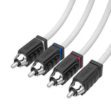 RCA Marine Grade Tinned 100% Copper OFC 6 Feet / 4 Channel - WHITE - detail view | Silarius