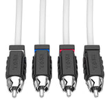 RCA Marine Grade Tinned 100% Copper OFC 6 Feet / 4 Channel - WHITE - rear view | Silarius