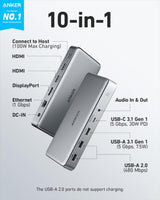 Anker 563 USB-C Docking Station (10-in-1) - side view | Silarius