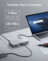 Anker 563 USB-C Docking Station (10-in-1) - detail view | Silarius
