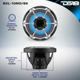 10' Marine 2-Way Hybrid Speaker with RGB LED, Compression Driver and Neodymium Magnet | 450W RMS ... - detail view | Silarius