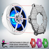 NXL 6.5" 2-Way Coaxial Marine Speaker With LED RGB Lights 100 Watts Rms 4-Ohm - side view | Silarius