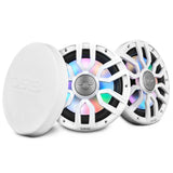 NXL 8' 2-Way Coaxial Marine Speaker with Bullet Tweeter and Digital Led Lights | 175W RMS 4-Ohm - front view | Silarius