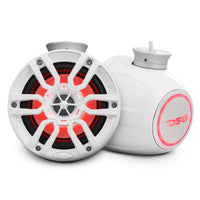 NXL 6.5' Pod 300w Speaker with Integrated RGB LED Lights (Pair) - Perfect For Jet Skis - front view | Silarius