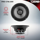 PRO 8' Neodymium Carbon Fiber Water resistant Cone Mid-Bass Loudspeaker 300 Watts Rms 4-Ohm - detail view | Silarius