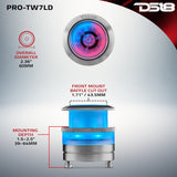 2.3' Neodymium Super Bullet Tweeter with 1' Aluminum Voice Coil & Digital LED Lights - detail view | Silarius